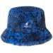 Kangol Blue Snakeskin Print Faux Fur Bucket Hat K4370